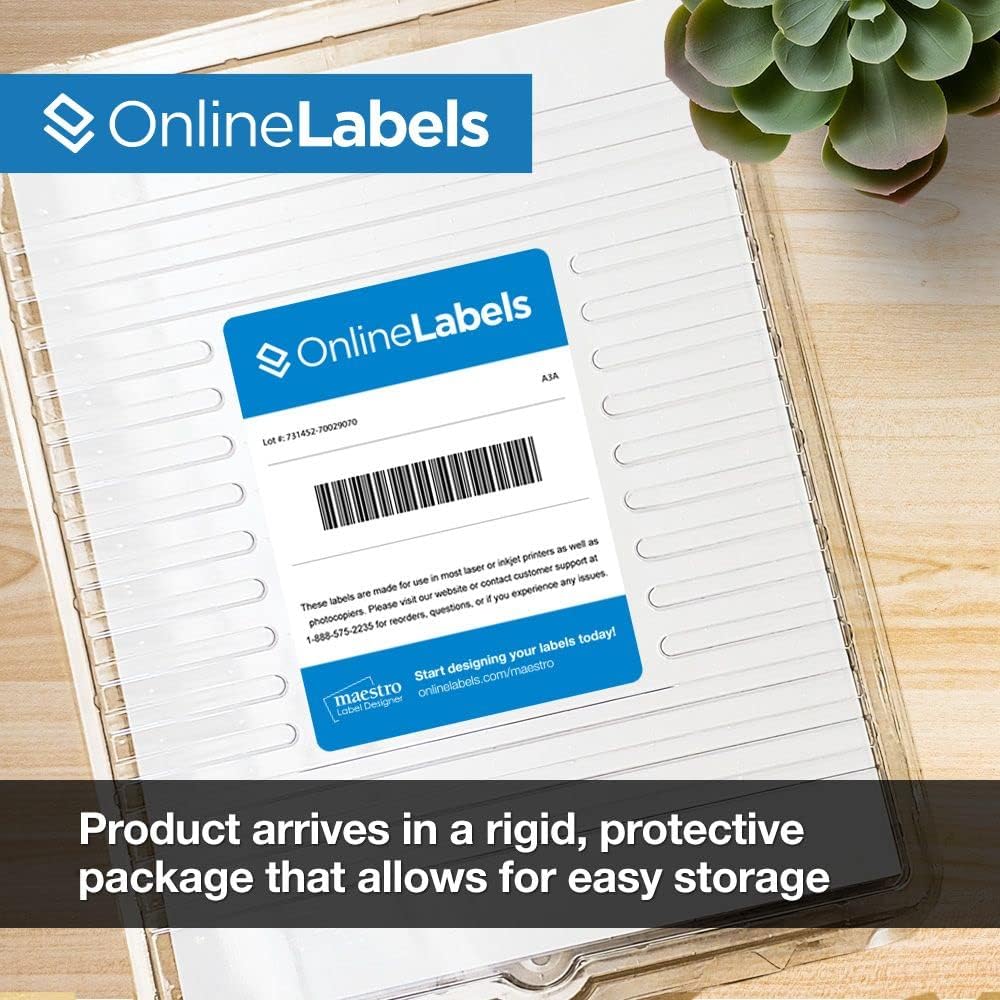 4 x 4 Square Label - Pack of 400 Labels, 100 Sheets - Inkjet/Laser Printer - Online Labels