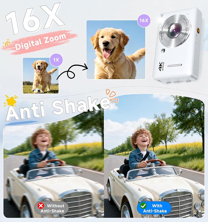 Digital Camera, 44MP FHD 1080P Point and Shoot Digital Camera - Image 3