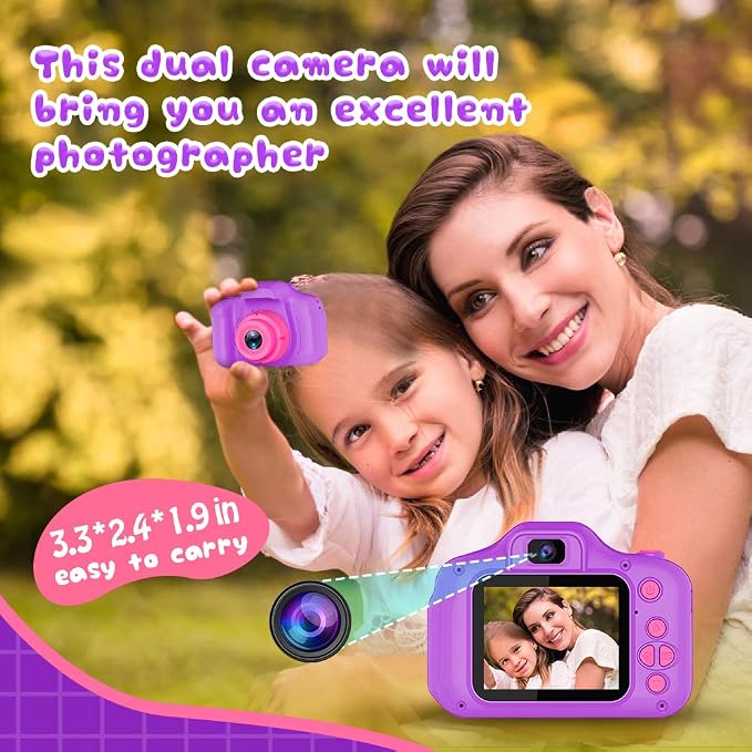Seckton Upgrade Kids Selfie Camera, Christmas Birthday Gifts - Image 3