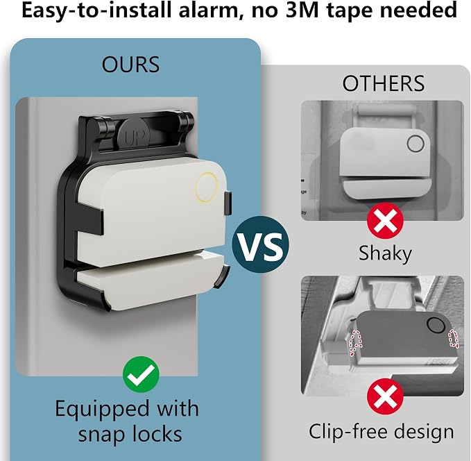 Garage Door Bracket for Ring Alarm Contact Sensor 2nd Gen – 1-Pack White Mount - Image 5