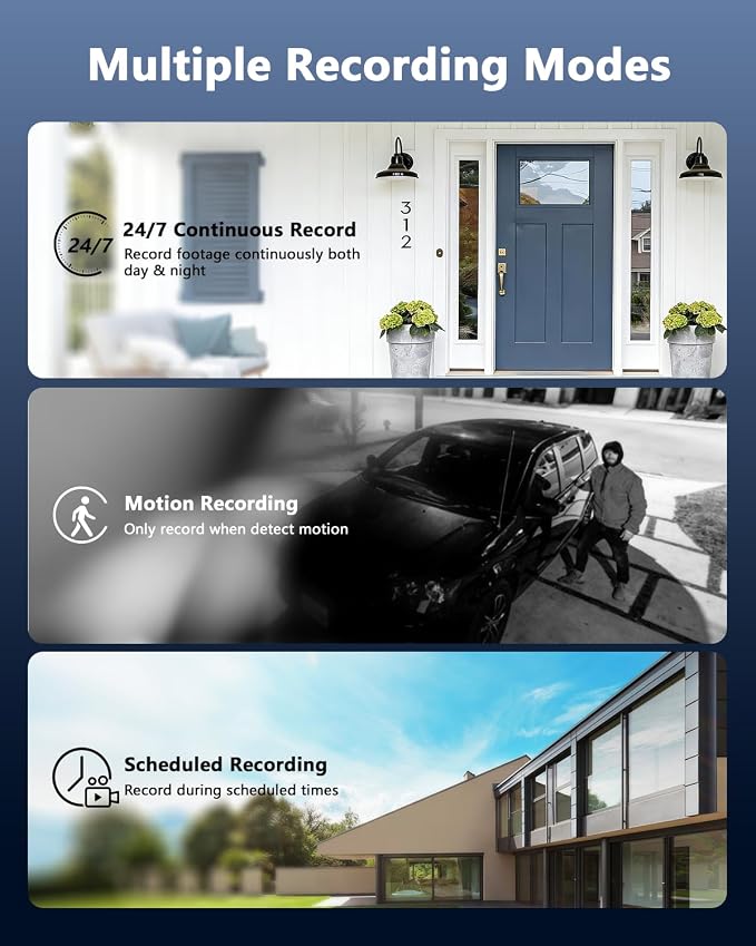 5MP Wired Security Camera System Outdoor, 8CH DVR - Image 4