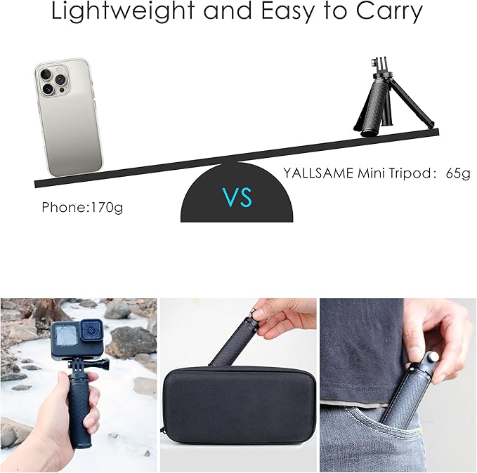 Mini Selfie Stick Tripod for GoPro Hero 13 12 11 10 9 8 Max, Portable Action - Image 4