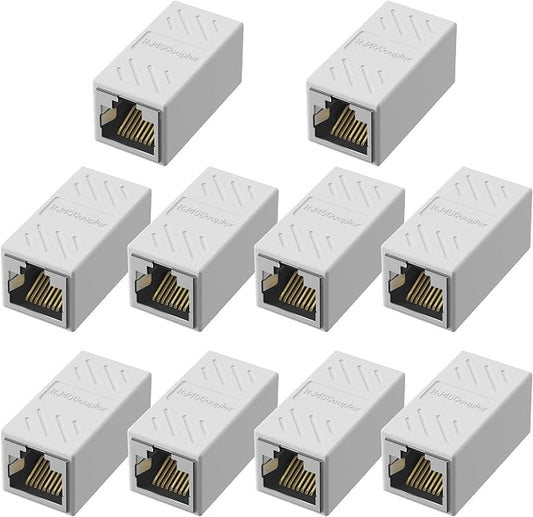 Jadaol UL Listed Shielded RJ45 Coupler, 10Gbps Gold-Plated Contacts Aluminum by Jadaol