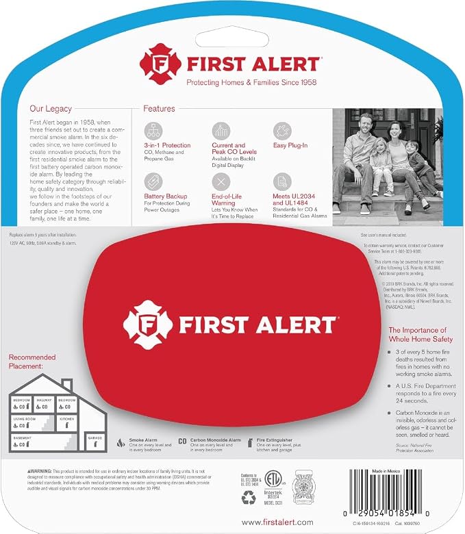 FIRST ALERT Combination Explosive Gas and Carbon Monoxide Alarm - Image 4