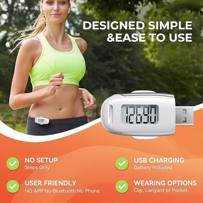 3D Pedometer for Walking, Simple Walking Step Counter - Image 3
