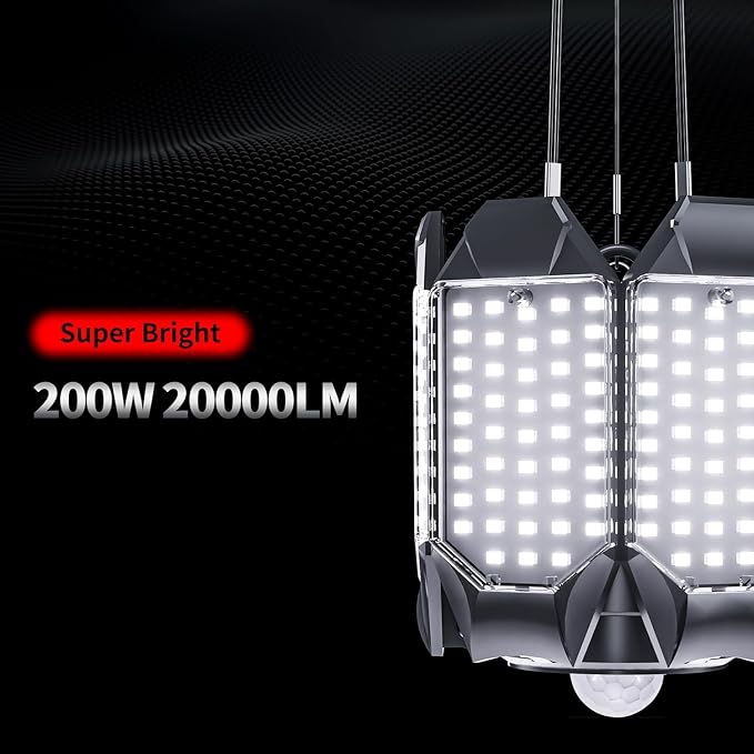Motion Sensor Garage Light, 200W 20000LM Plug in Motion Sensor Light Indoor - Image 7