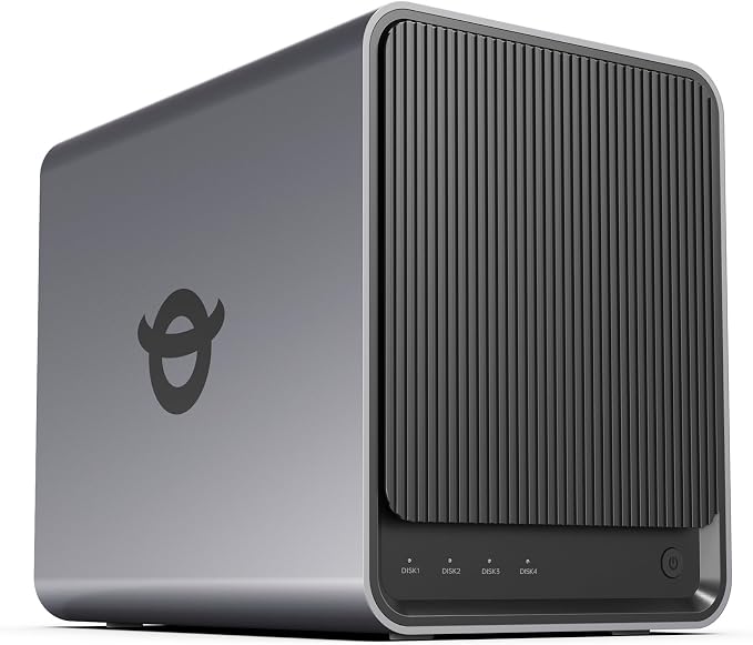 Yxk Zero1 Pro 4-Bay Desktop NAS, Intel N100 Quad-Core CPU, Enthusiasts Home & by Yxk