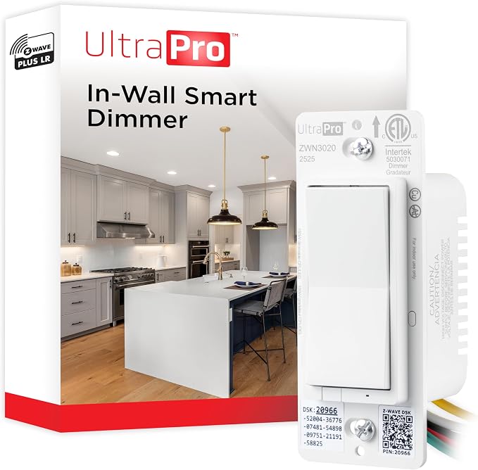 UltraPro Z-Wave Plus Long Range in-Wall Smart Dimmer by UltraPro