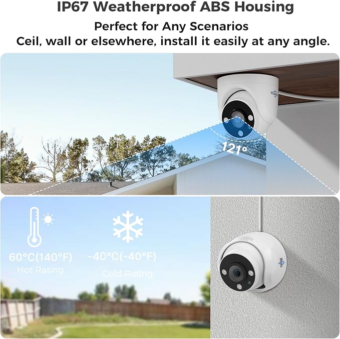 Hiseeu 12 Channel Wired Security Camera System - Image 5