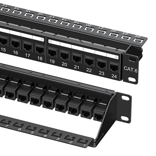 Cable Matters 1U 19-Inch 24-Port 10Gbps Cat6 Ethernet Patch Panel by CableMatters