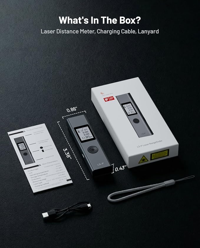 Laser Measure, ATuMan Compact Rechargeable Digital Laser Distance Meter 131 Feet - Image 9
