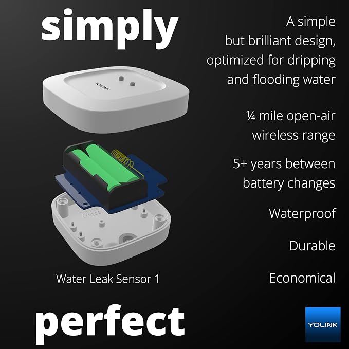 YoLink Smart Home Starter Kit: Hub & 2-Pack Water Leak Sensor 1, LoRa Up to 1/4 - Image 7