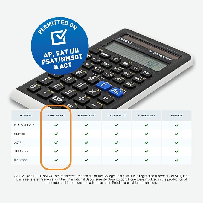 Casio fx-260 Solar II Scientific Calculator | 10-Digit Display | Fraction & - Image 5
