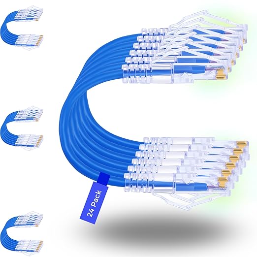 Rapink Patch Cables Cat6/ Cat6a 5ft Slim, Cat6a Ethernet Patch Cable 10G Support by Rapink