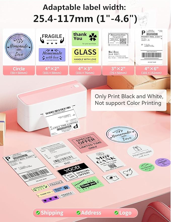 Phomemo Bluetooth Thermal Label Printer, 241BT 4X6 Wireless Shipping Label - Image 3