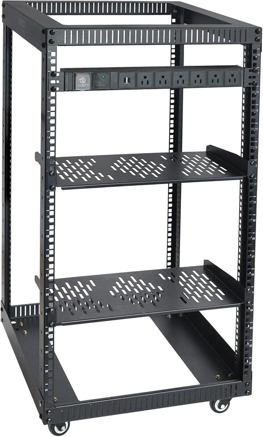 RIVECO 18U Open Frame Server Rack by RIVECO