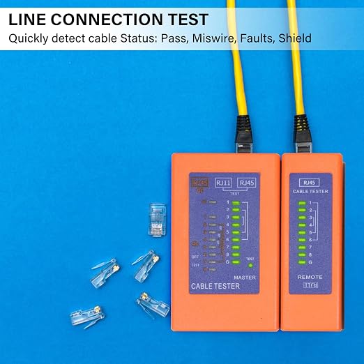 Network Cable Tester Ethernet Continuity Tester POE/RJ45/RJ11/RJ12/CAT5/CAT6 - Image 3