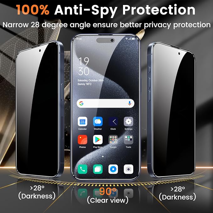 Lesakit 4+4 Pack Privacy Screen Protector - Image 3