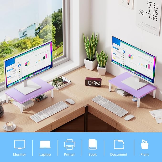 OPNICE Desk Organizers and Accessories, Adjustable Computer Monitor Stand Riser - Image 3