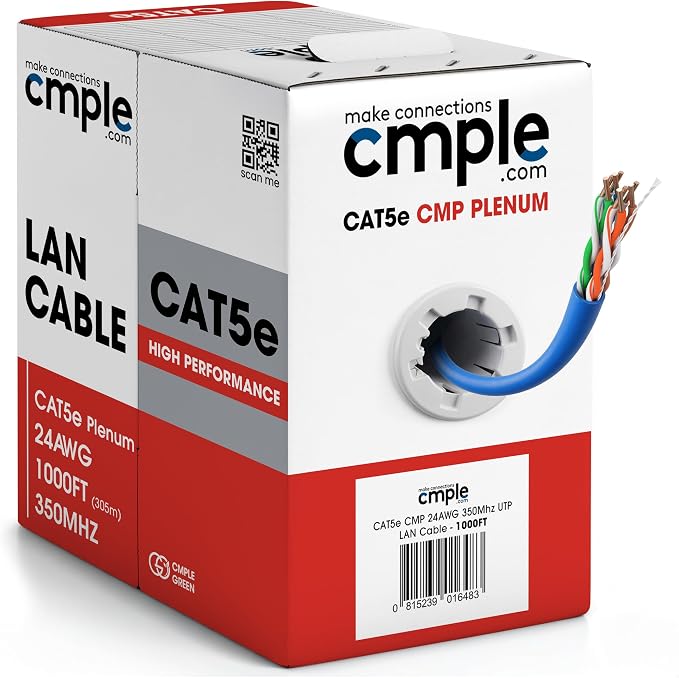 Cmple - Cat5e Plenum Cable 1000ft by Cmple