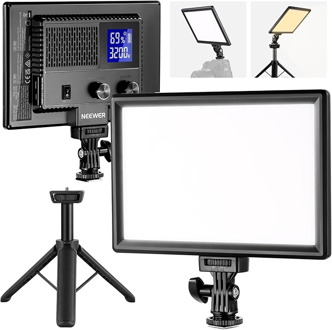 NEEWER 9" LED Video Light Panel, Dimmable DSLR Camera Soft Lighting by Neewer