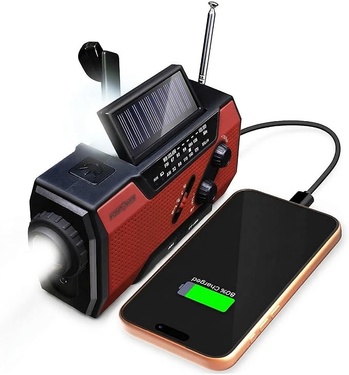 FosPower NOAA Emergency Weather Radio A1 7400mWh Portable Power Bank, by FosPower