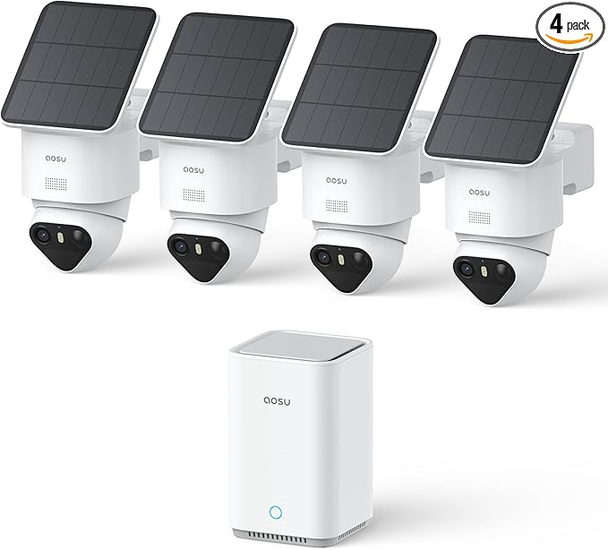 aosu T2 Ultra 4K Security Cameras Wireless Outdoor, 4 Cam Kit, Smart Home by AOSUSecurityOffical