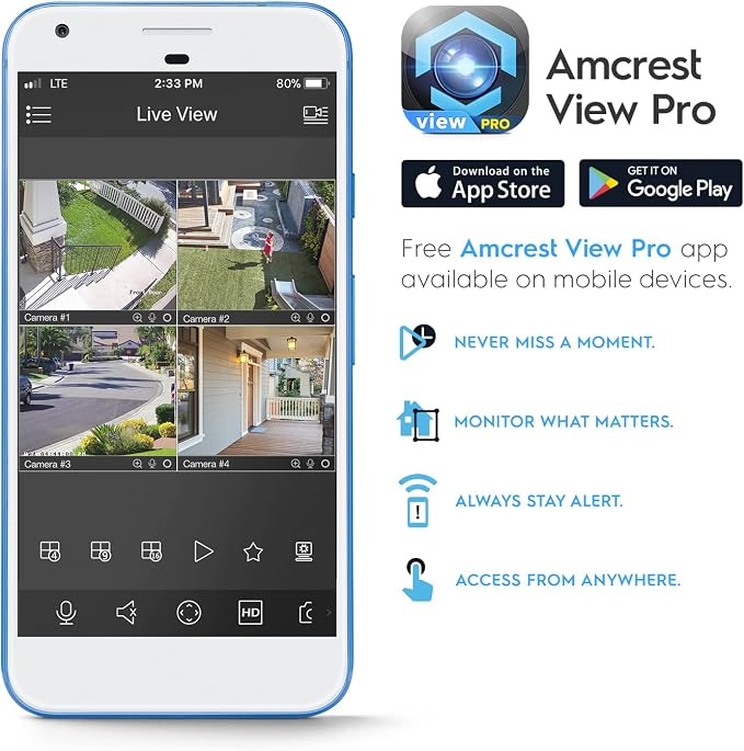 Amcrest 5MP AI Turret IP PoE Camera w/ 49ft Nightvision, Security IP Camera - Image 9