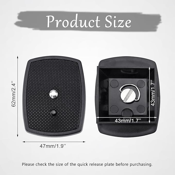 BlingKingdom Camera Quick Release Plate, 43 mm Tripod Quick Release Plate - Image 3