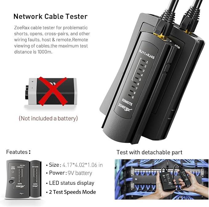 Cat7 RJ45 Crimping Tool, Ethernet Crimping Tool Kit - Image 4