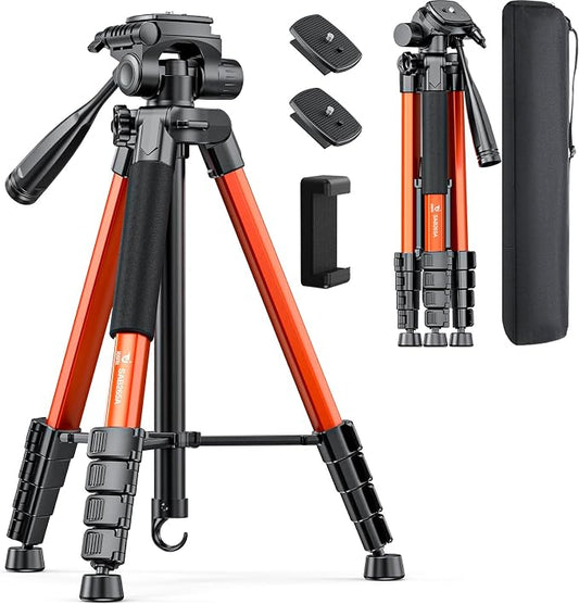 73" Camera Tripod Stand, Aluminum Tripod by JOBFRI