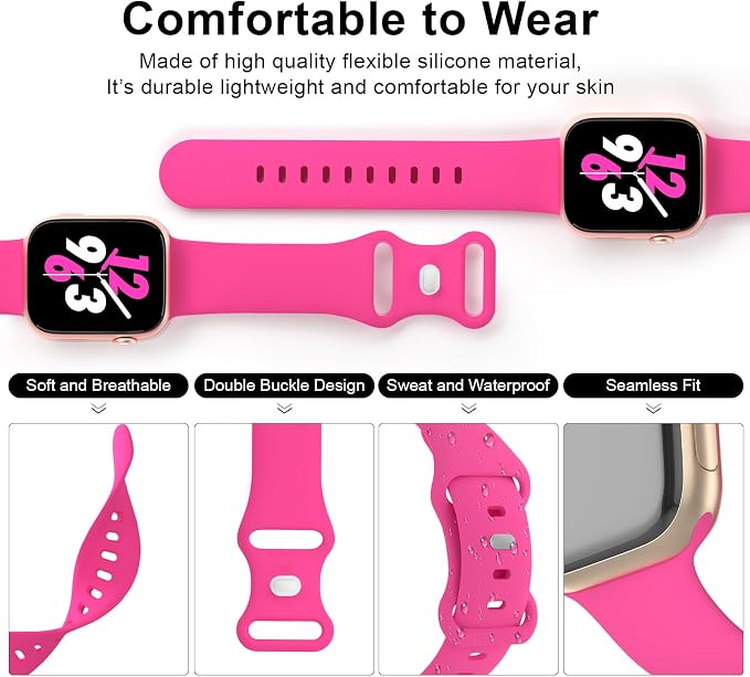 Sport Band Compatible with Apple Watch 38mm 40mm 41mm 42mm 44mm 45mm 46mm 49mm - Image 3