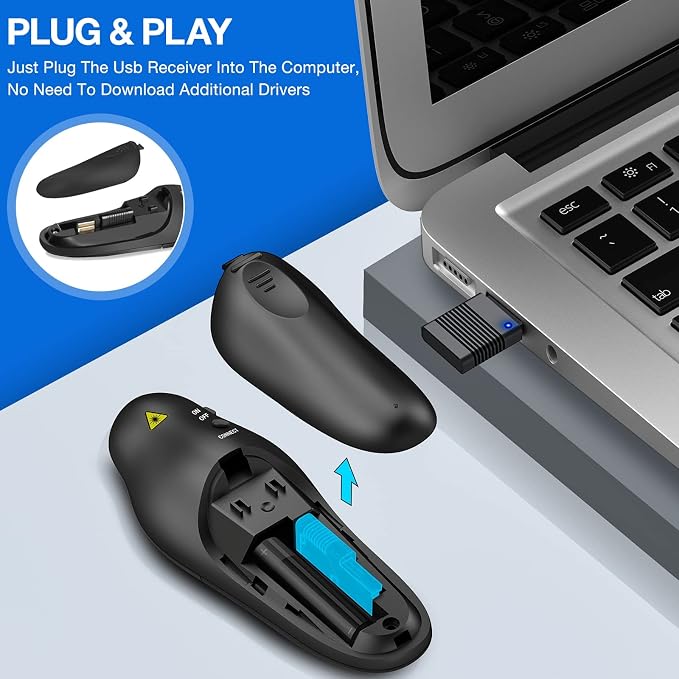 Presentation Clicker Wireless Presenter Remote USB Control Powerpoint PPT - Image 4
