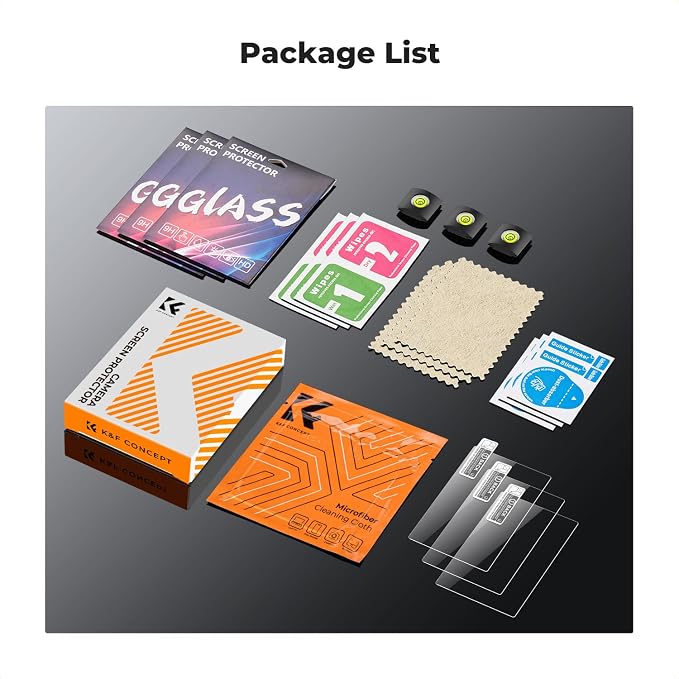 K&F CONCEPT Screen Protector & Hot Shoe Cover Kit Compatible - Image 4