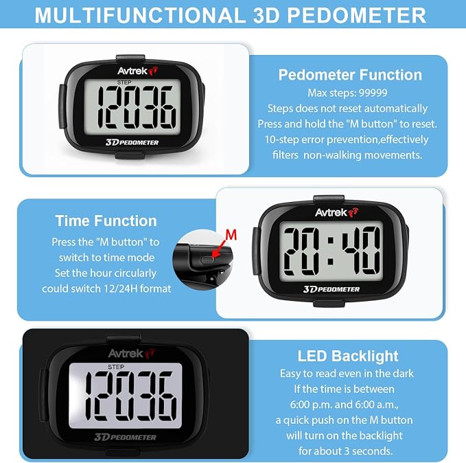 AVTREK 3D Step Counter Clip On - Image 6