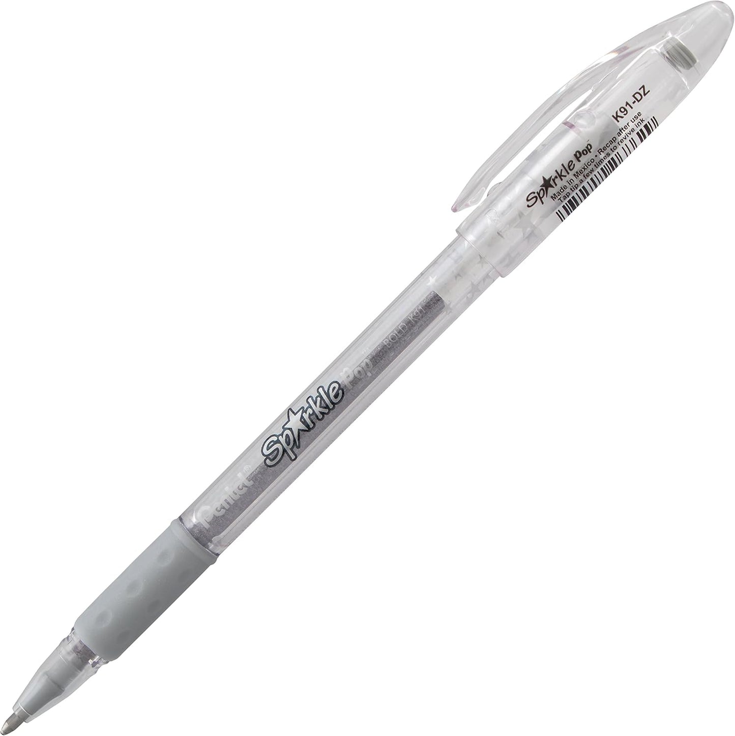 Pentel Arts Sparkle Pop Metallic Gel Pen, 1.0mm Bold Line, Gold & Silver Ink, 2 Count (Pack of 1) (K91PABPXZ)
