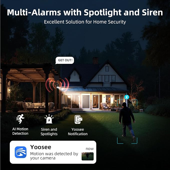Techage 4G LTE Cellular Solar Security Camera Wireless Outdoor, 2.5K NO WiFi - Image 6
