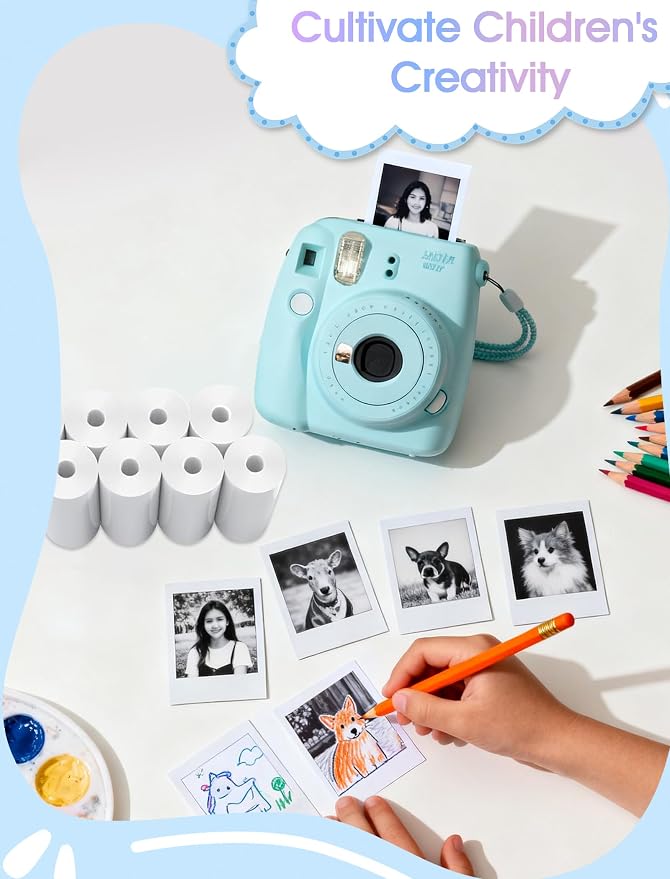 12 Rolls Kids Camera Paper Roll Refill, QIIYNTE Thermal Paper - Image 6