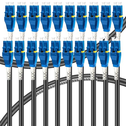 20-Pack - 5m Uniboot LC to LC Armored Fiber Patch Cable, Singlemode 9/125um by Bangun