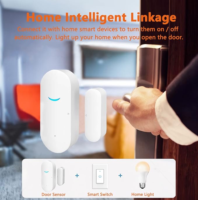 Smart Door Sensor Alarm Wireless, WiFi Door Window Detector - Image 4