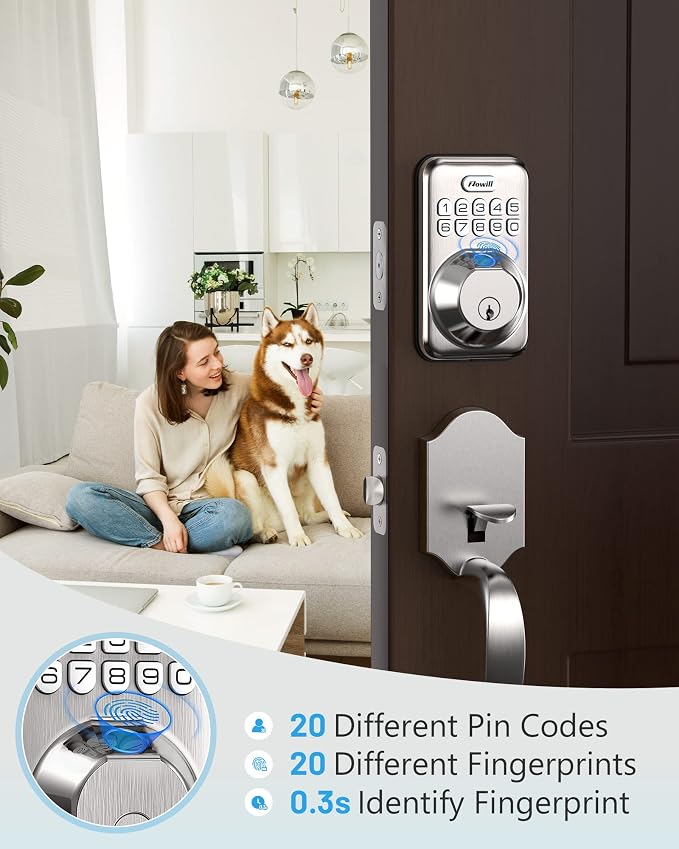 Fingerprint Door Lock, Zowill Keyless Entry Lock Keypad Deadbolt - Image 6
