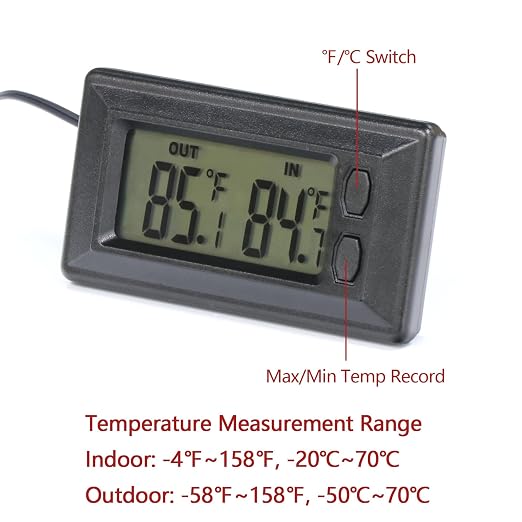 Smart Digital Car Thermometer for Interior & Exterior Use, Dual Display - Image 7