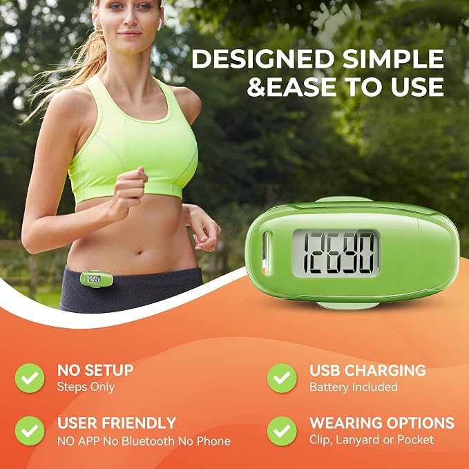 3D Pedometer for Walking, Simple Walking Step Counter - Image 3
