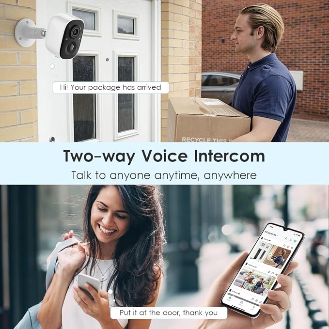 GMK Security Cameras Wireless Outdoor, 2K Battery Powered Cameras - Image 5