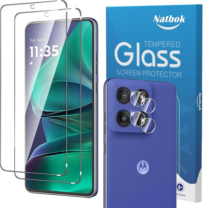 2+2 Pack for Moto G Stylus 2025/Moto Edge 60 Stylus Screen Protector by Natbok