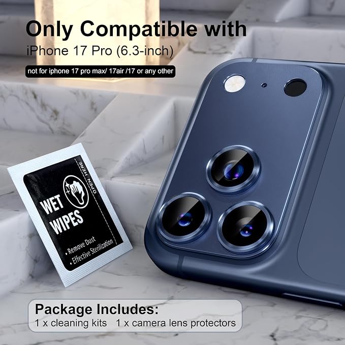 Choiche Compatible for iPhone 17 Pro Camera Lens Protector, Strong Adsorption - Image 2