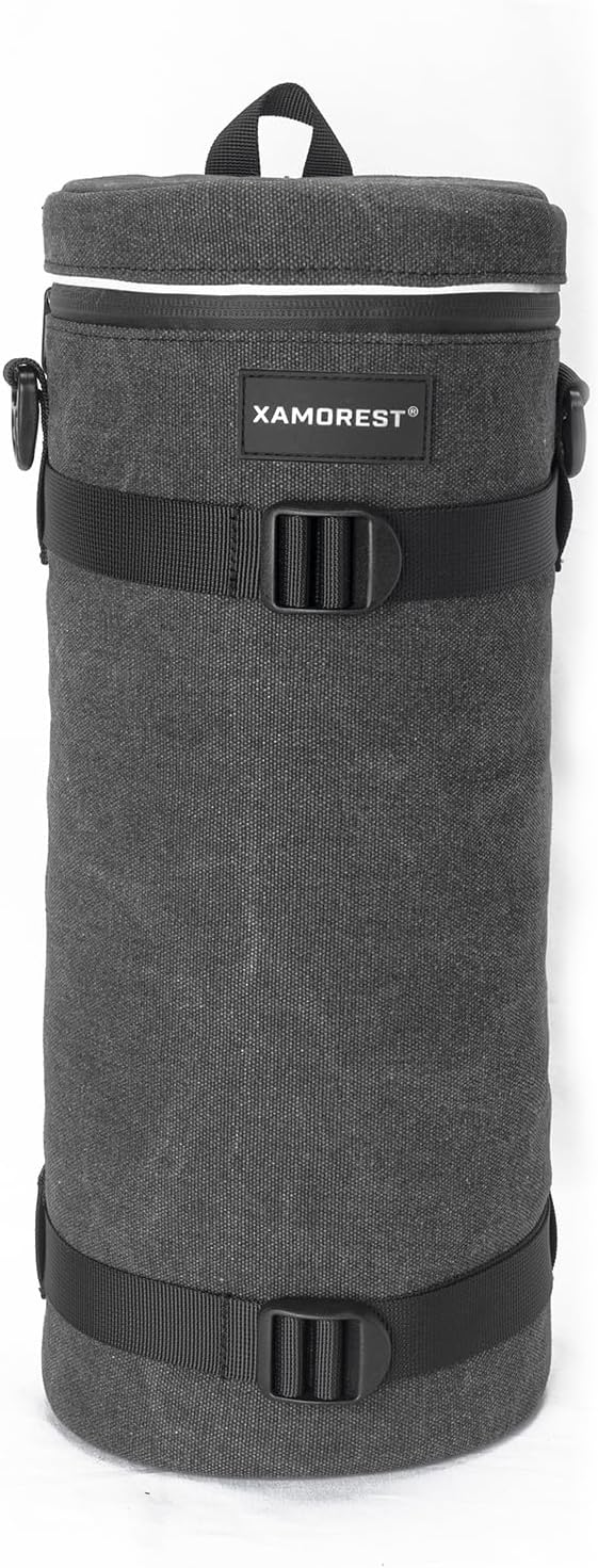 Camera Lens Case Bag for Photographyers, Zipper Waterproof Lens Protective by XAMOREST
