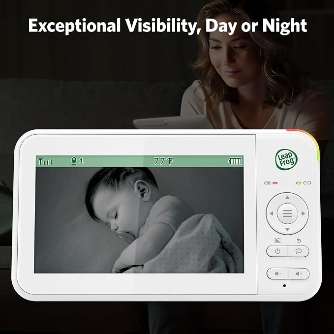 LeapFrog LeapView Twoo Video Baby Monitor, 5-Inch Screen, 360° Coverage Owl - Image 5