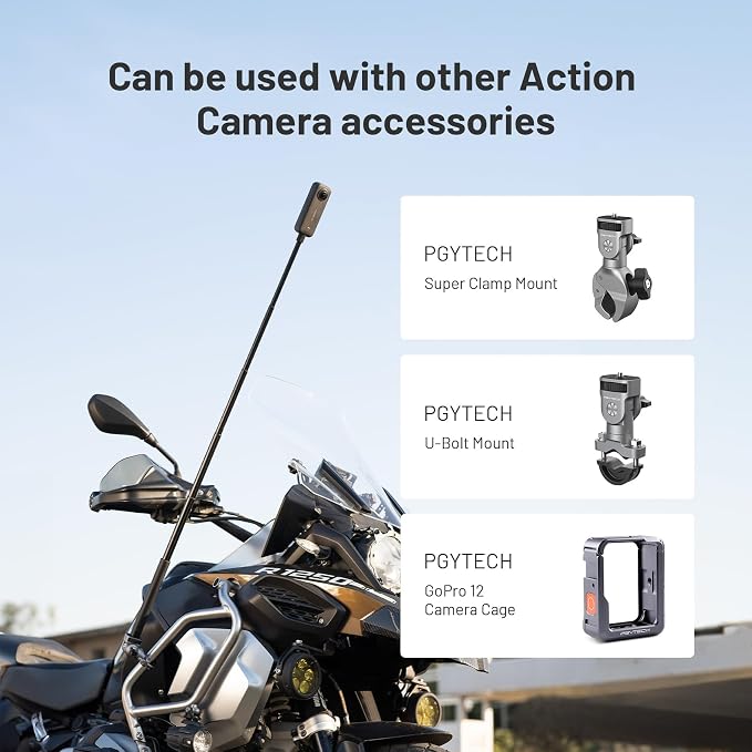 PGYTECH Extendable Selfie Stick Aluminum Long Pole Invisible - Image 6