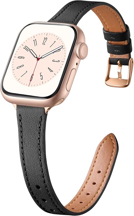 Charlam Slim Leather Band Compatible by Charlam